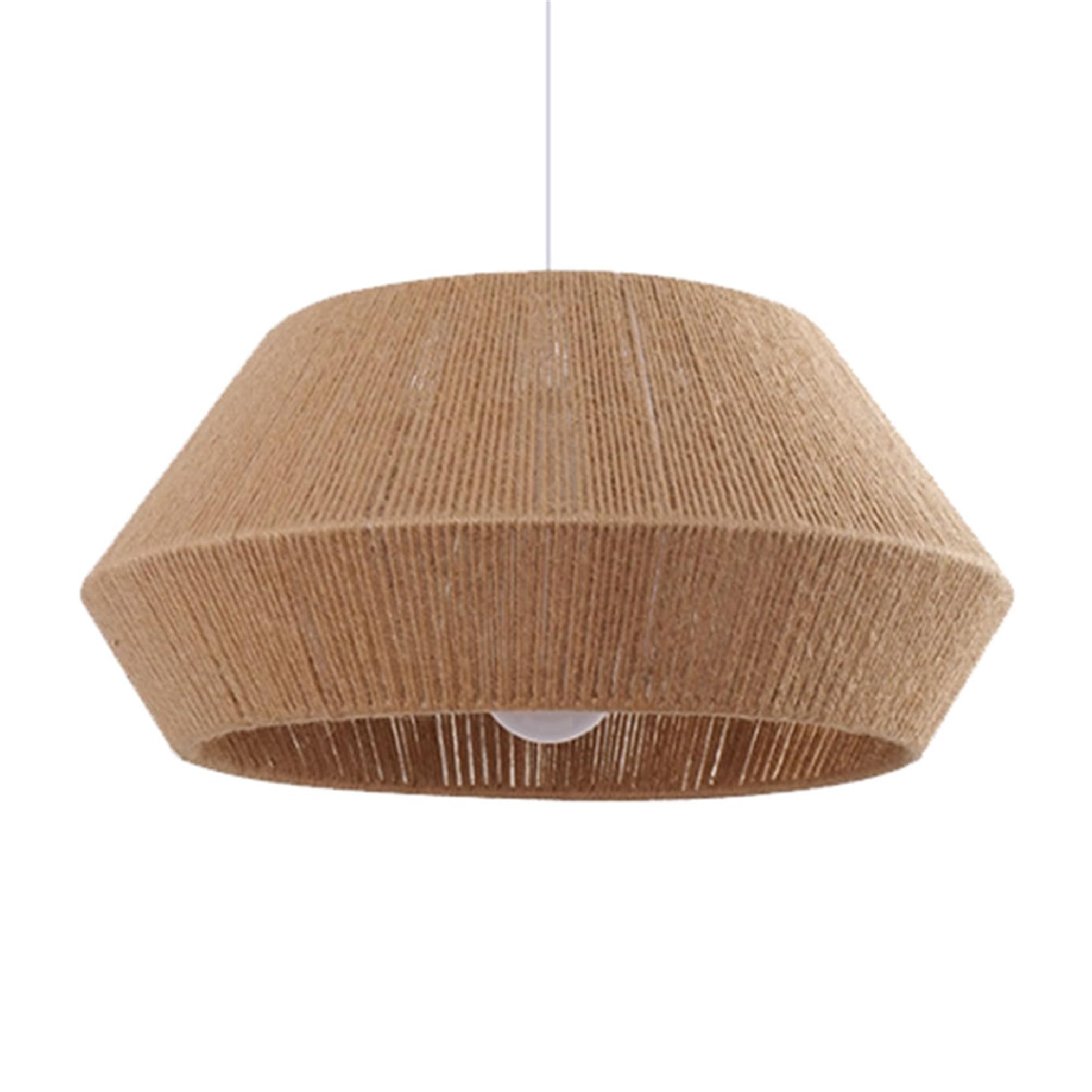 CWVYKNP French Retro Hanging Chandelier Rustic Dining Room Light Fixture Woven Hemp Rope Pendant Light Shade Hanging Light Fixture for Bedroom Bar Hallway Kitchen Island Lantern E26