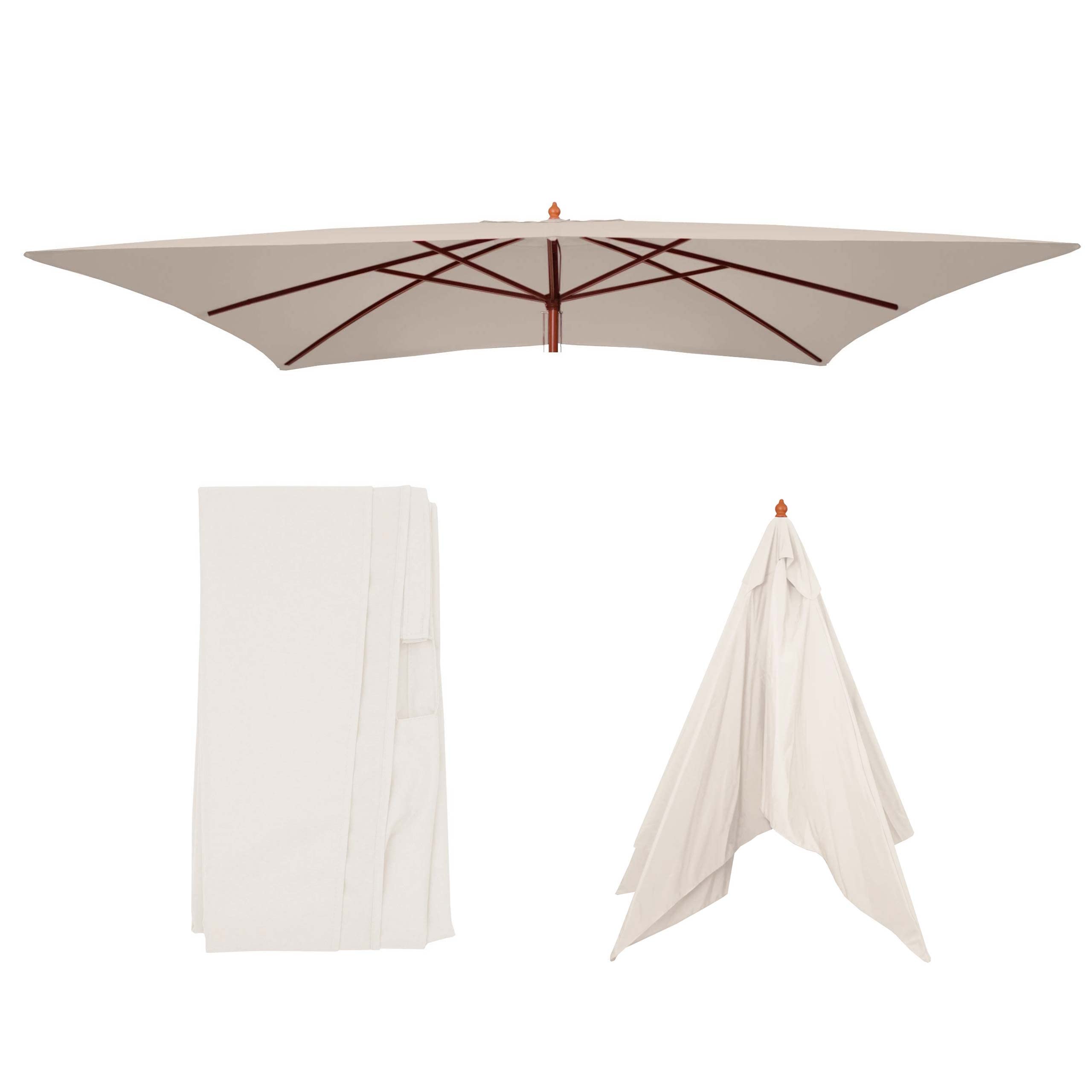 Mendler Toile pour Parasol Florida Polyester 3x4m crème