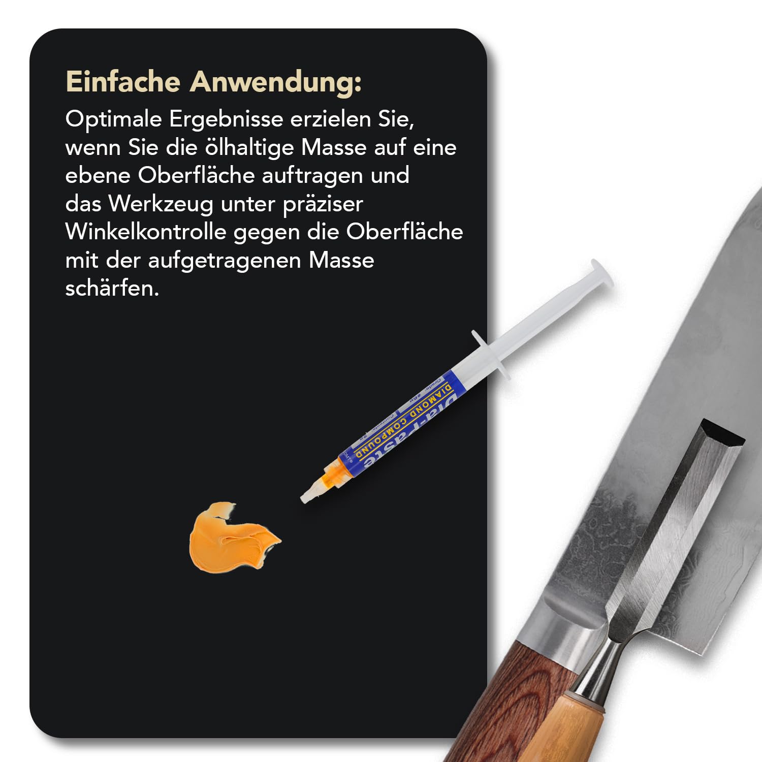 DMT Dia-Paste™ Diamantschleifpaste 3er Set | Messerschärfer Paste in 3 Körnungen (6, 3, 1 Mikron) | Hochglanzpolitur für Messer und Werkzeuge | DPK