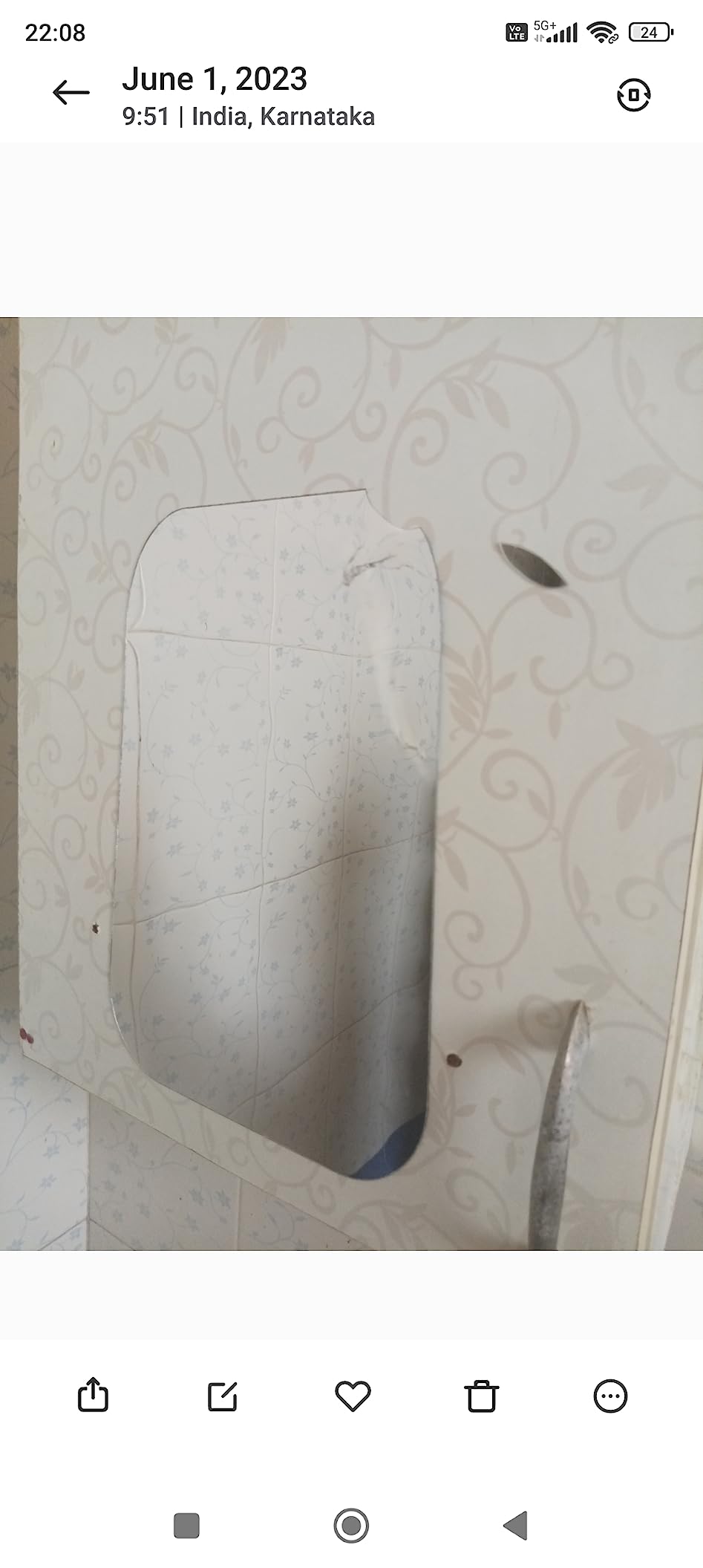 Buy WallDaddy - Self Adhesive Wall Mirror Stickers Big Size (30x20)Cm ...