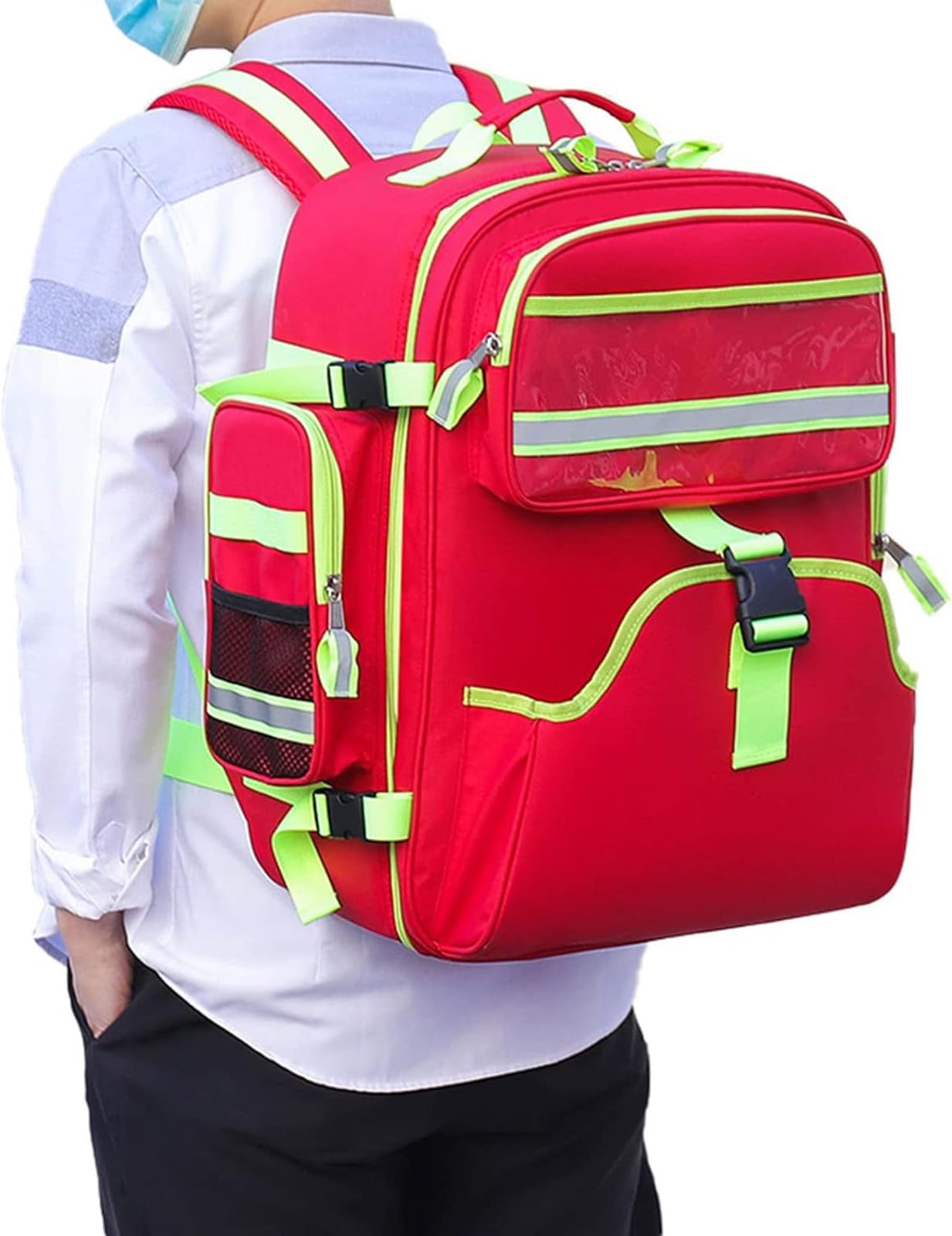 Bolsa De Emergencia para Traumatismos, Bolsa Médica, Mochila De Primeros Auxilios, Kit Emergencia para Exteriores para Escalada Senderismo Acampar Botiquin De Primeros Auxilios