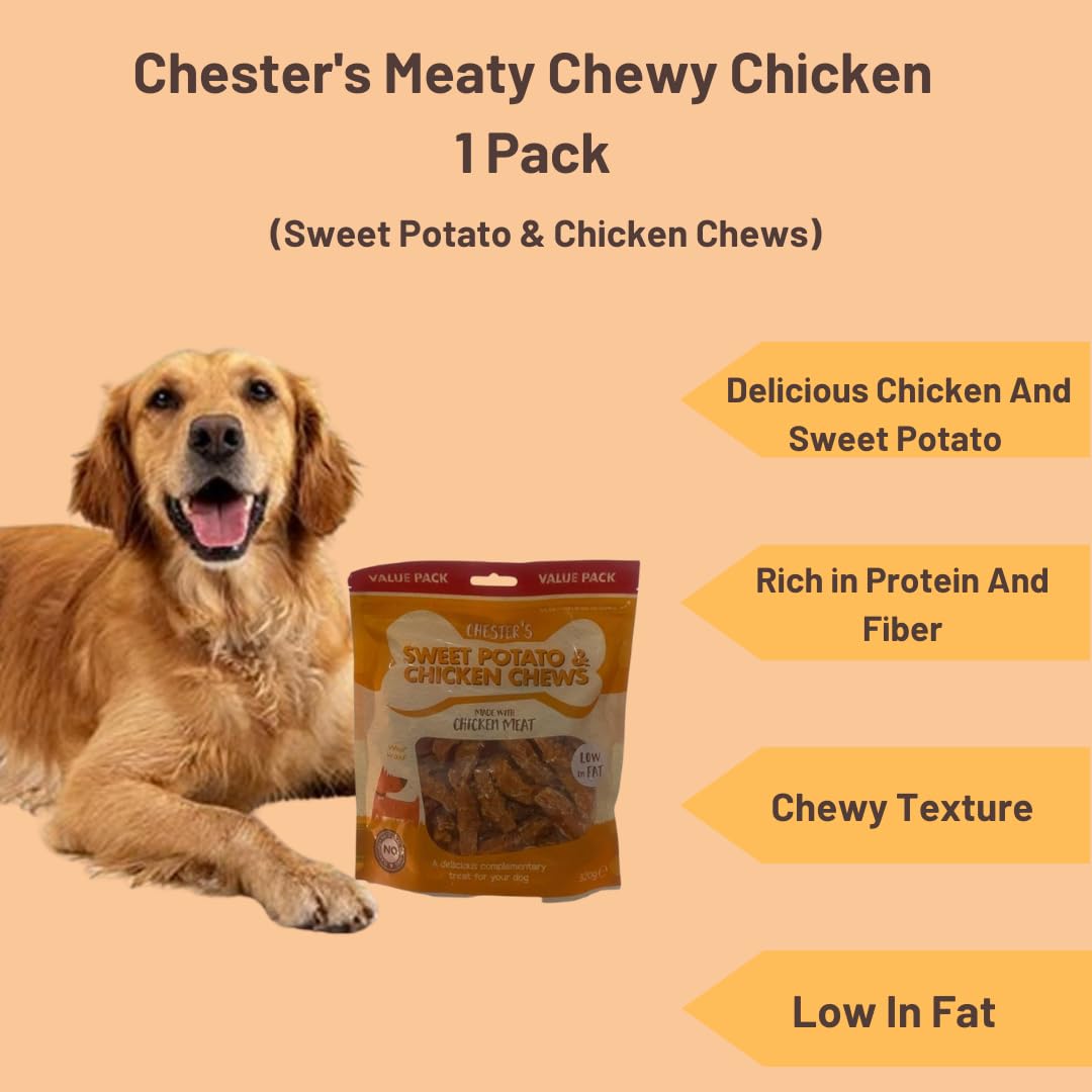 Ark Future Chester's Meaty Chewy Chicken - 1 Pack (Sweet Potato & Chicken Chews), 320 g (Pack of 1) - Image 2