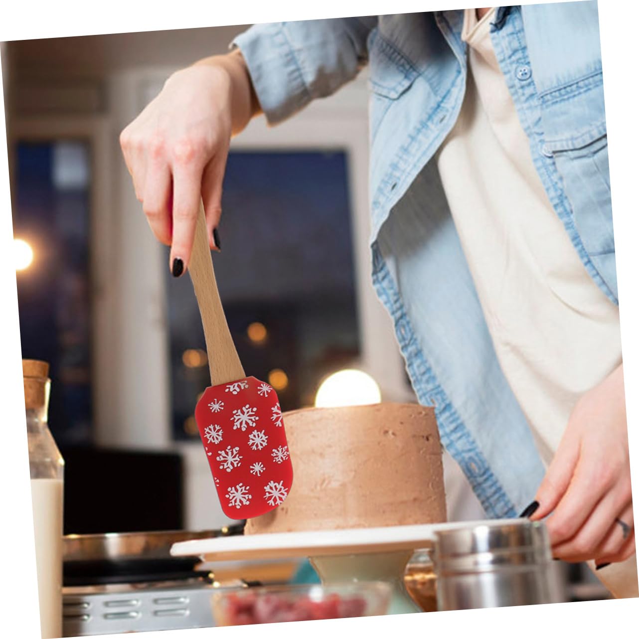 LABRIMP 20piezas Espátulas Para Hornear Ergonómicas De Cocina Utensilios Prácticos Para Postres y Repostería Adecuadas Para Navidad
