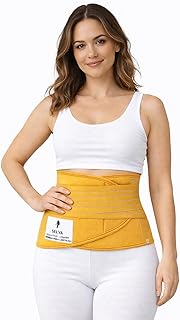 SELVA Maternity Abdominal Belt – Post Pregnancy Tummy Support for Postpartum Recovery, Beige (Universal Fit)