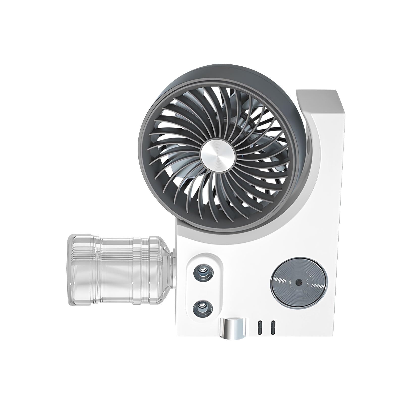 Nrvtre White 1800Mah Table Fan With 60 Degree Positioning Change And Quiet Action Travel Size Misting Fan