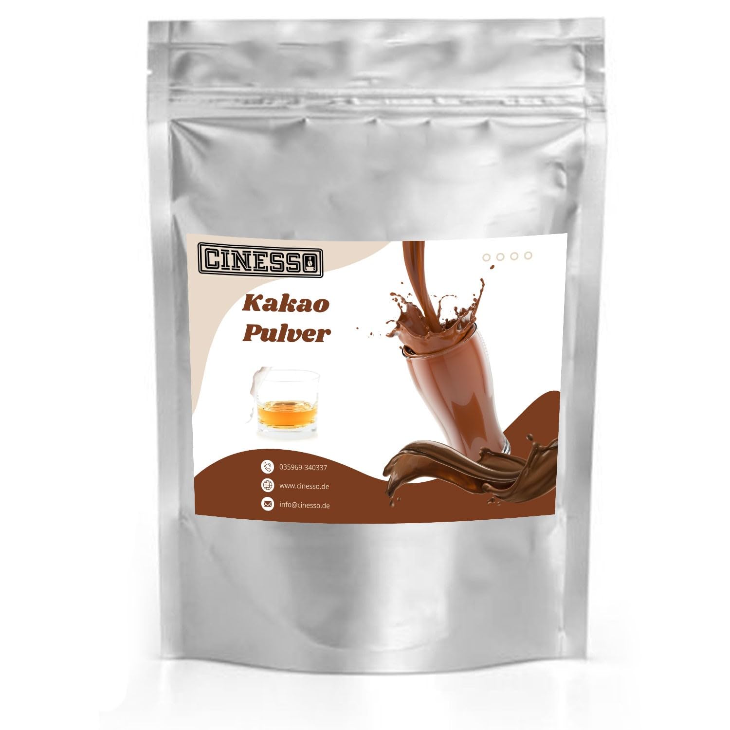 Cinesso Rum Kakao Trinkschokolade Kakaopulver 10 Kg, alkoholischer Geschmack, mit verschiedenen Aromen, schnelle und einfache Zubereitung, für besondere Momente