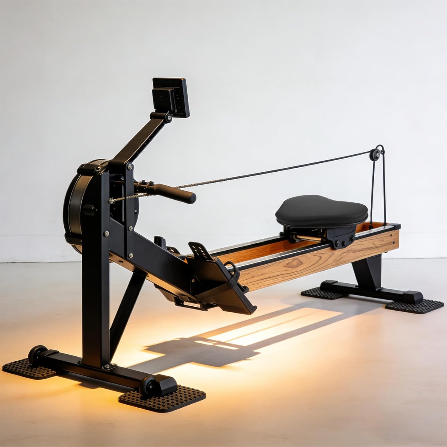 Row Machine PU Seat Cushion Fitness Replacement Pad for Exercise Bike Comfortable Equipment Pad for Indoor Rowing 15x11x1.8inch