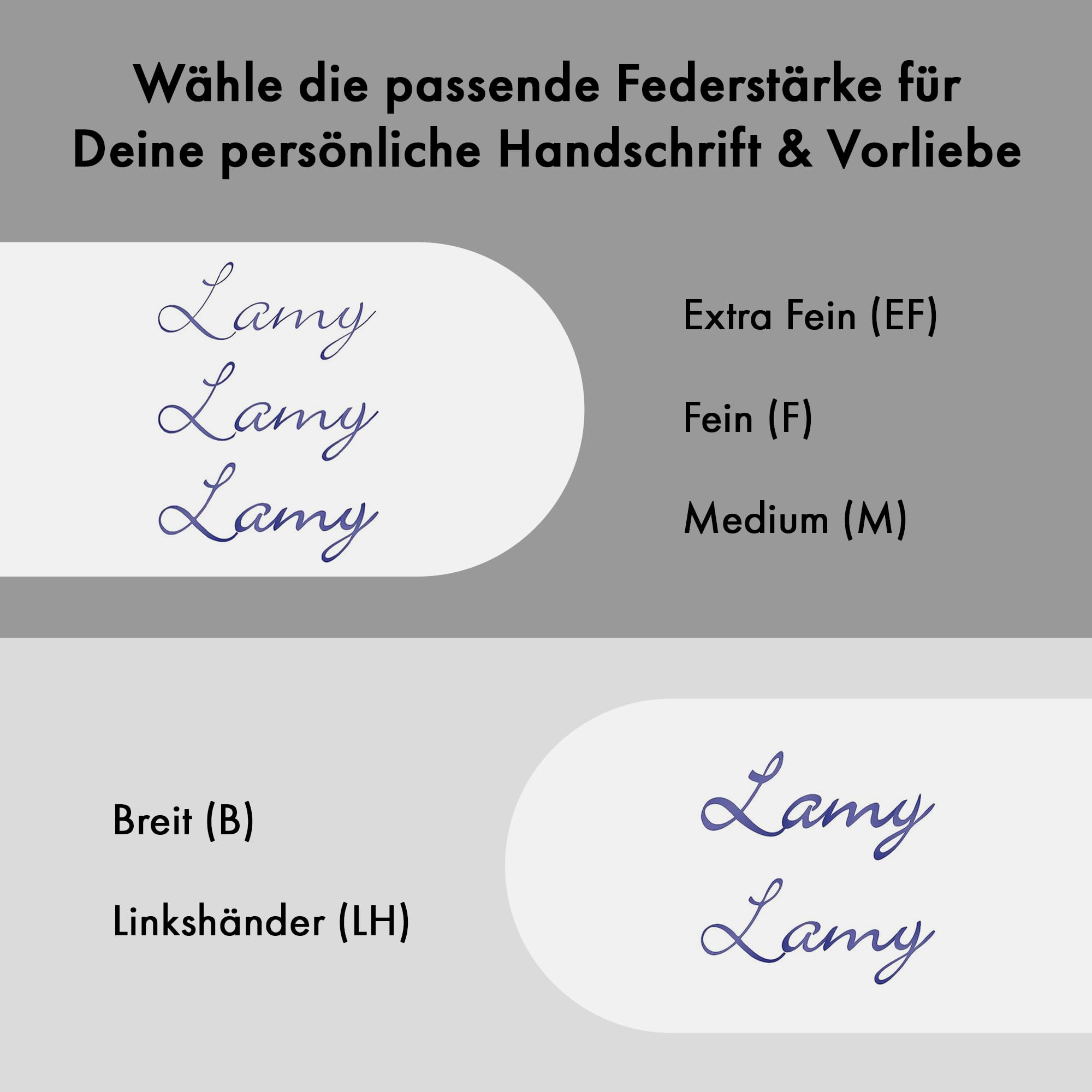 Lamy aion graphite Füller – moderner Füllhalter im eloxierten, leichten & nahtlosen Aluminium-Gehäuse – mit Edelstahl-Clip & Stahlfeder in Strichbreite M – inkl. Tintenpatrone T 10 blau