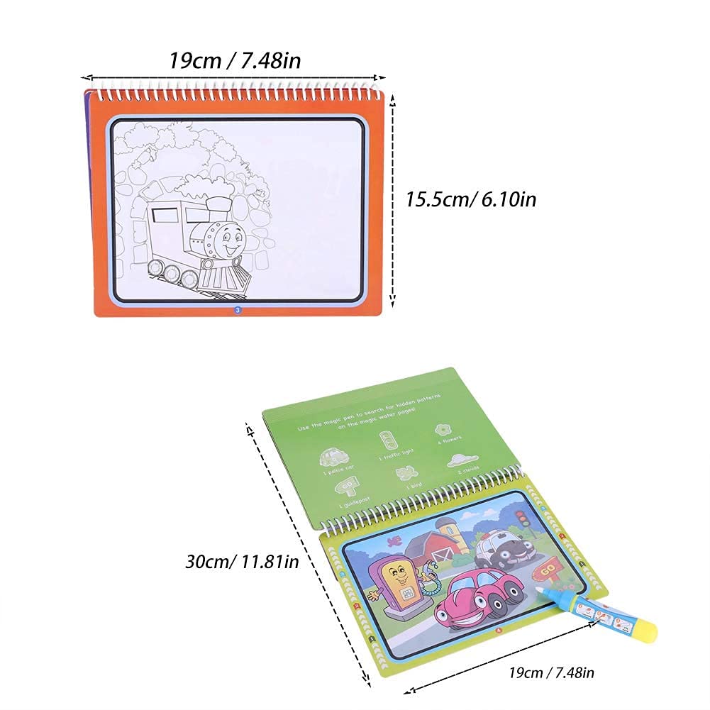 Water Coloring Book Doodle Magical Portable Drawing Book Edukacyjna Wczesna Edukacja Dziecięca Zabawa (Pojazd)