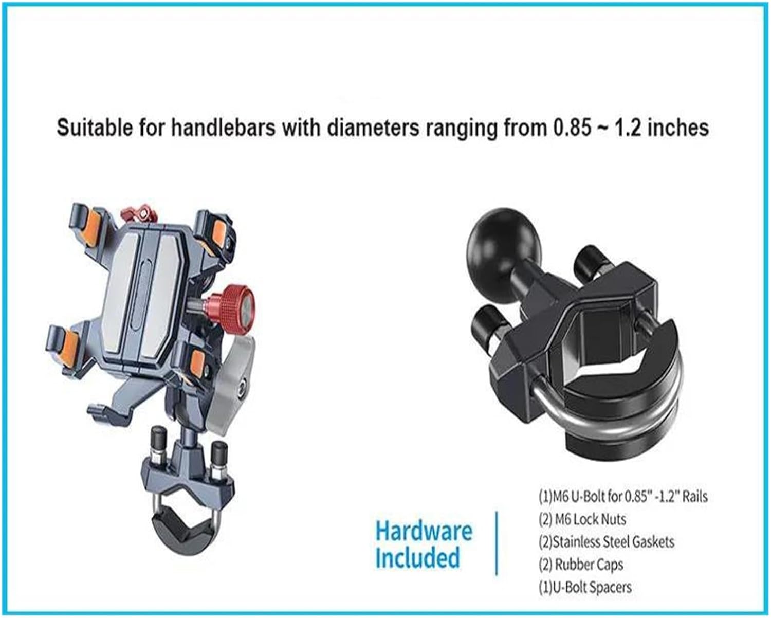 Phone GPS Navigation Bracket Holder Universal Motorcycle Phone Holder Alloy Shock Absorption Navigation Mount(1)