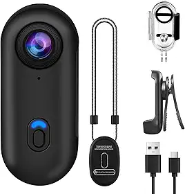 OBEST Câmera de ação 360° 1080P subaquática 30 m/98 pés à prova d'água WiFi Câmera de ação grande angular 120°, POVs à mão livre Vlog Bodycam, capacete para ciclismo e motocicleta