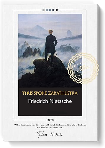 Friedrich Nietzsche Thus Spoke Zarathustra - Póster de portada de libro (enmarcado, 12 x 16 pulgadas - 11.8 x 15.7 in)