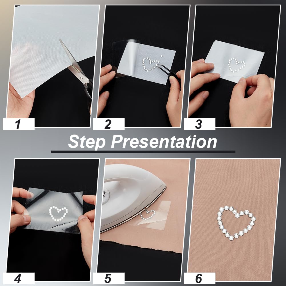 30 Láminas De Plástico De Transferencia Térmica WhiteSmoke - 30x20 Cm, Para Aplicar Strass Y Diamantes De Imitación En Tela