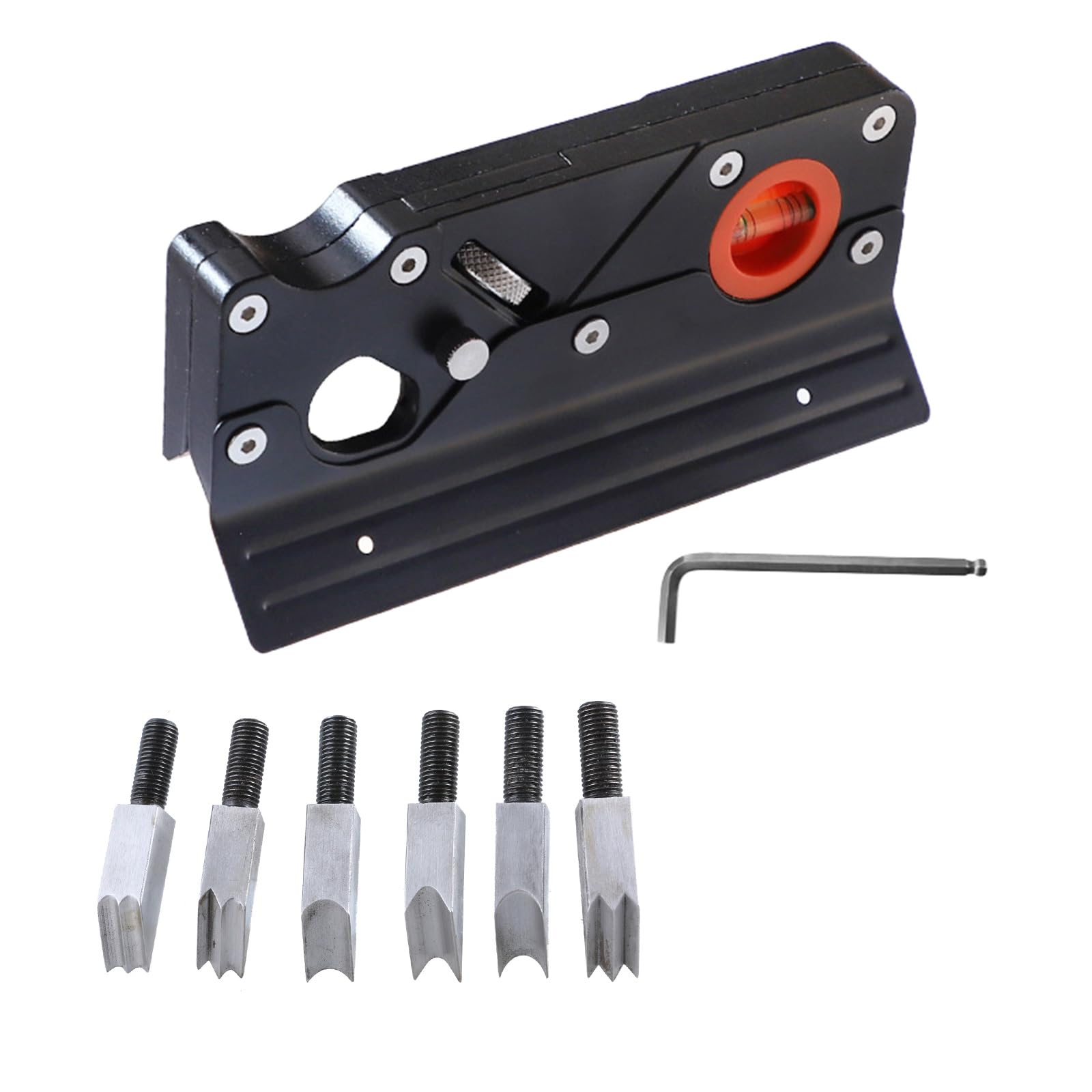 Jazuaiao Baffle Set Included Wood Chamfer Plane With 7 Cutter Heads, Hand Planer Accessories For Quick Edges Trimming And Corner Shaping In Woodcraft Diyer Carpentry Equipment