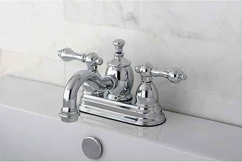 Miniatura 4 de Kingston Brass KS7105AL English Country - Grifo de baño central de 4 pulgadas, 4-1516 pulgadas, bronce aceitado