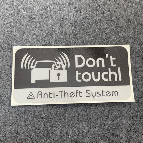 Image of 2X Car Styling Vinyl Tape Warning DO NOT Touch Anti-Theft System Auto Window Sticker Decal (153x73mm)