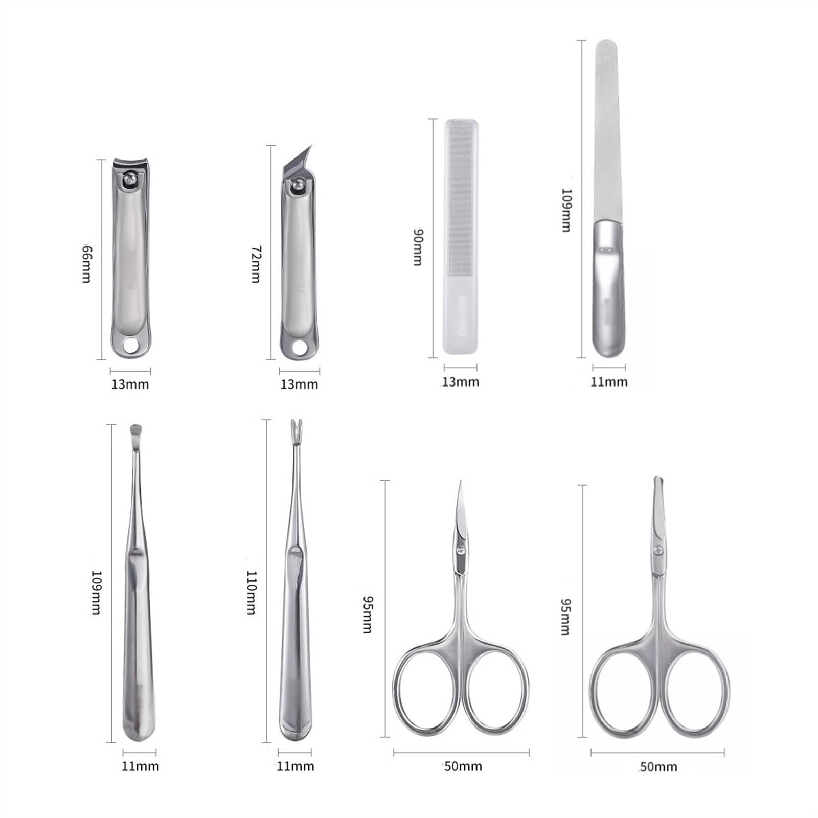 Manicure Set Nail Clipper Set, 6pcs/Set Manicure Kit, Personal Care Manicure Tools, Professional Manicure Grooming Set with PU Leather Case Manicure Nail Clippers Kit (Color : Pink)