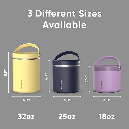 Miniatura 5 de Hydrapeak - Termo de acero inoxidable de 25 oz, aislamiento al vacío, comida caliente y fría, boca ancha, a prueba de fugas, para adultos y niños,