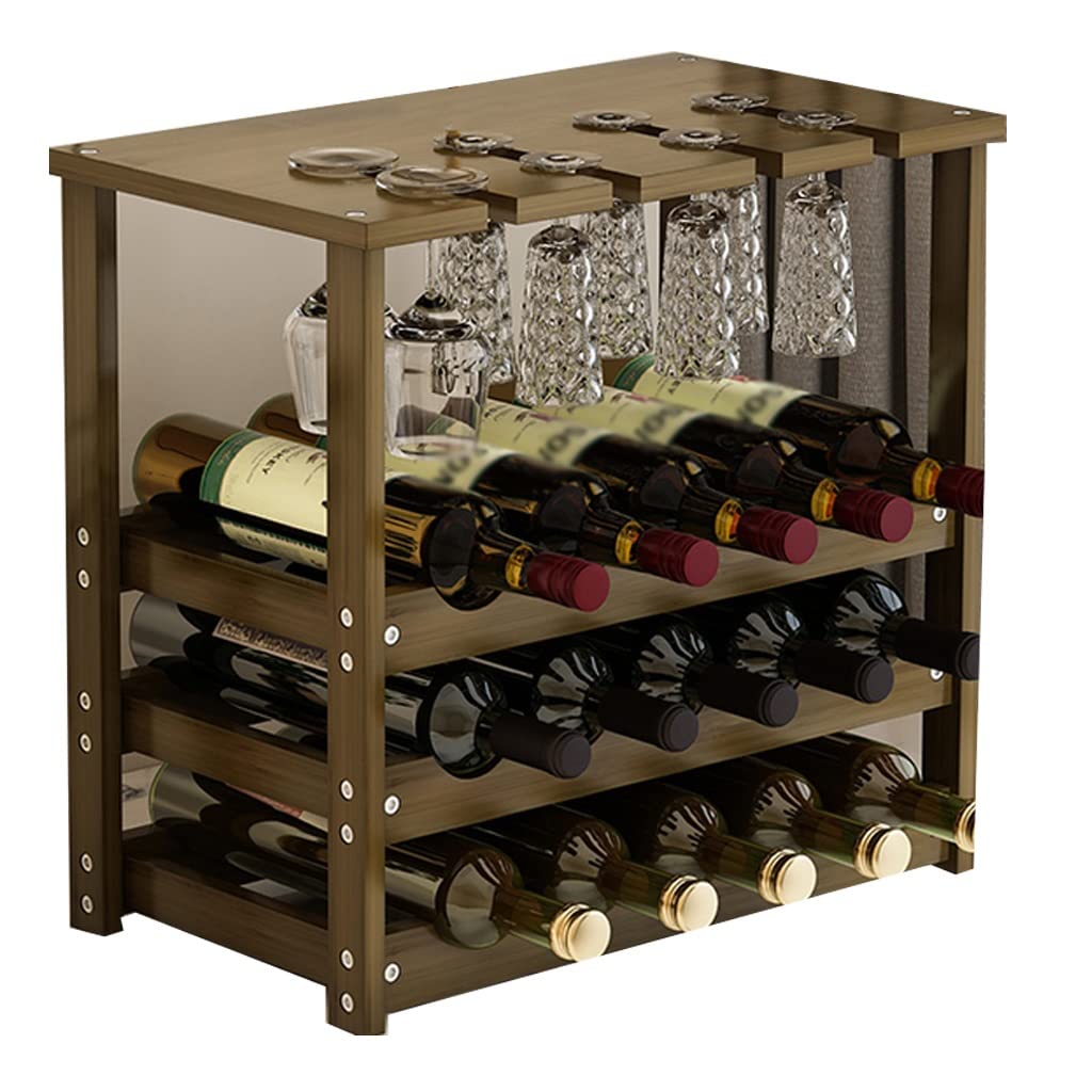USA 古材　ワインラック　収納棚 Amazon｜ワインラックウッド15ボトル容量スタッカブル収納スタンド