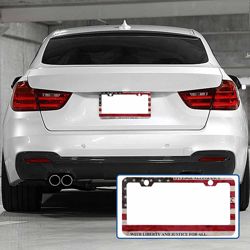 Nicokee Decorative License Plate Frame Black Celtic Viking Car Tag Frame Aluminum Auto License Plate Holder for Men Women: Multi-0016 12 x 6 Inch