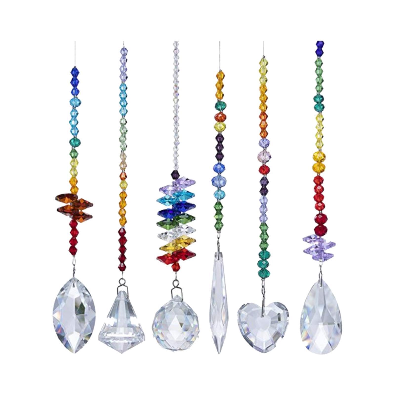PIXZCSA Glass Crystal Sun Catcher Ornament Lovely Home Décor And Celebration Gifts Crystal Indoor Window Prisms Hanging For Hanging Ornament Glass Prisms