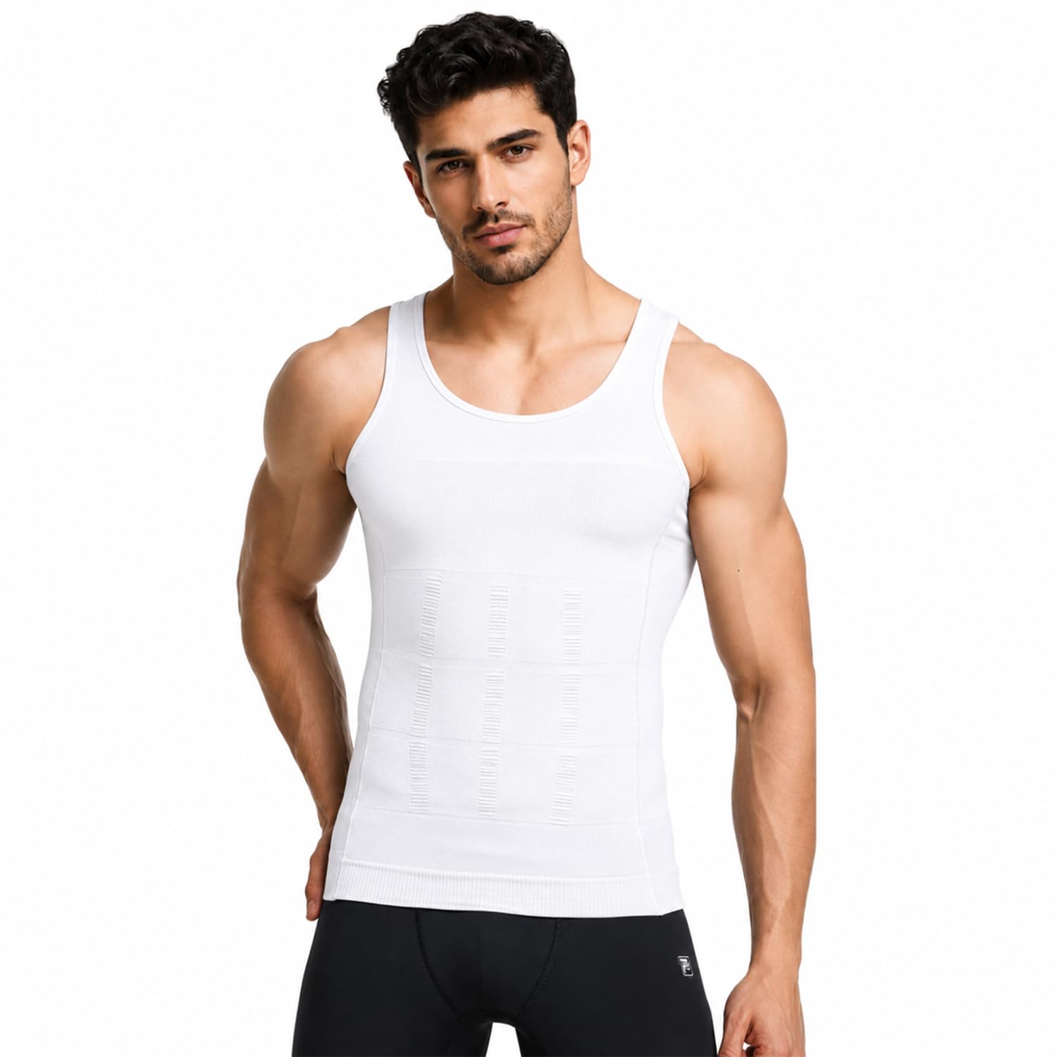 Premium Men's Compression Tank Top, Slimming Body Shaper Vest, Tummy Control Undershirts for Men-image-6