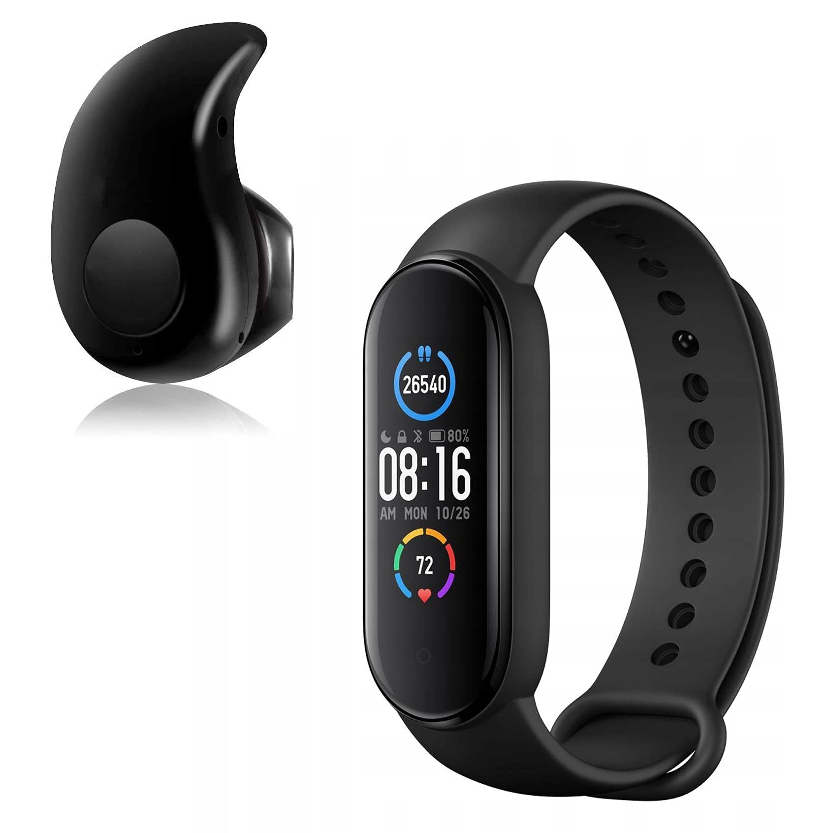 Rambot (Special with 12 Years Warranty (Combo Pack Deal)- M5 Smart Band Fitness Watch Activity Tracker Fitness Band Watch with S530 Bluetooth Headset with Bluetooth Headset-Black (B09S3X5T6D) Amazon Price History, Amazon Price Tracker