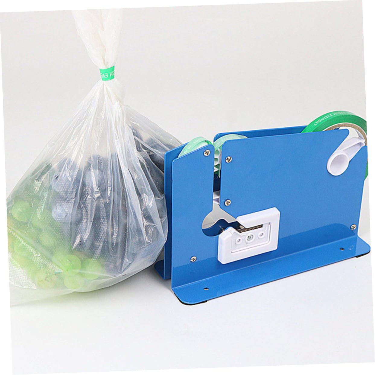 Beutelverschließgerät mit Rostfreien Klingen aus Eisen 9 Stück und Eingebautem Schneidewerkzeug Kleiner Lebensmittelverpackungs Verschließmaschine für Obst und Snackbeutel