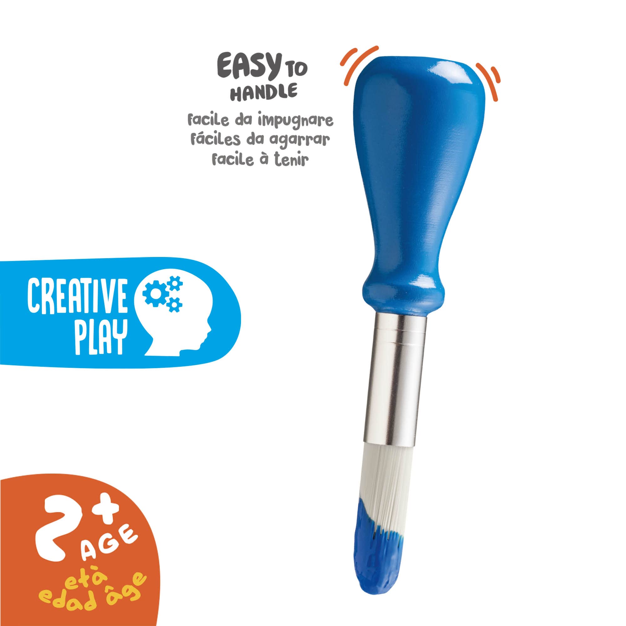 Carioca Baby Pennello in Nylon con Setole Morbide e Impugnatura Semplice, 1 Pezzo