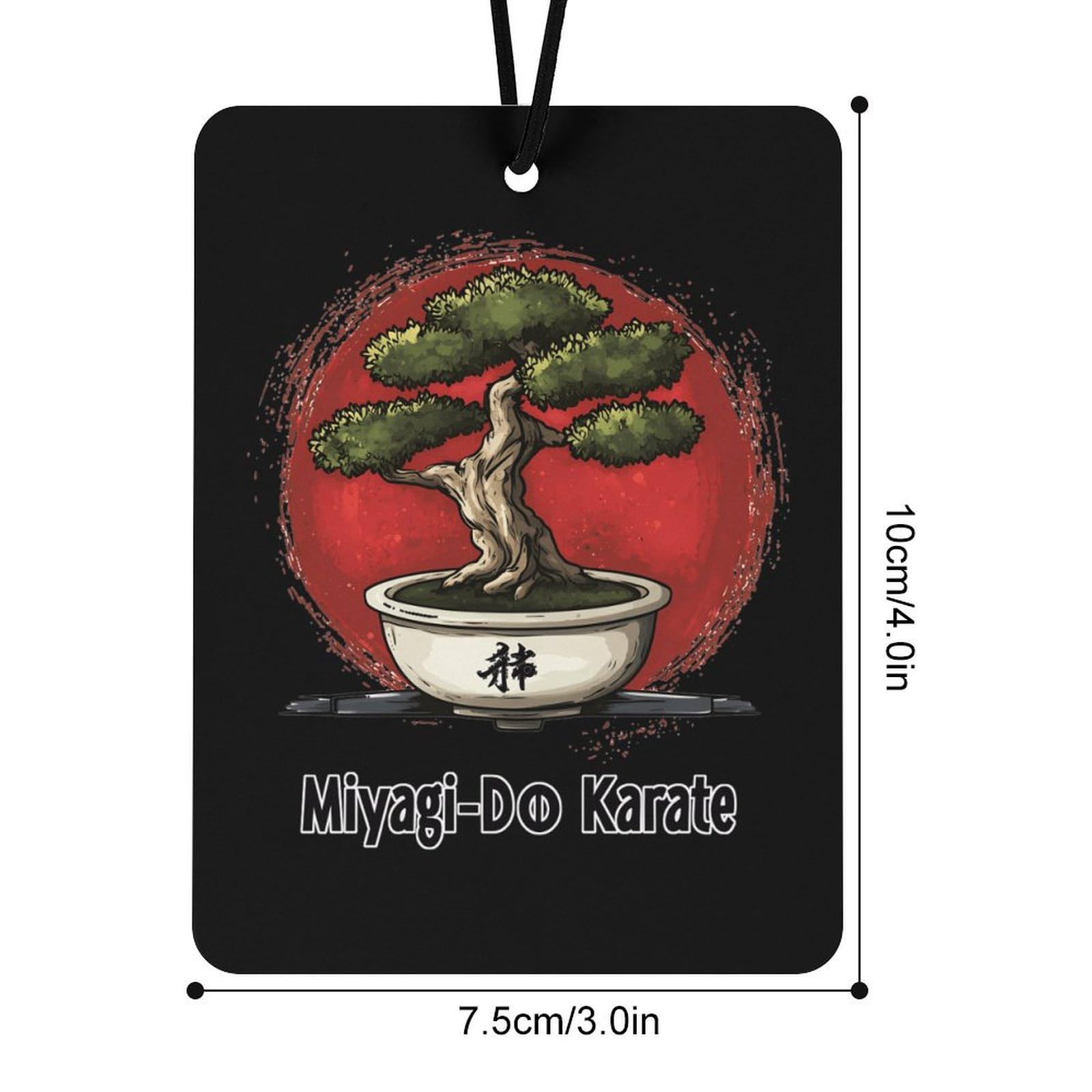 Miyagi-Do Karate Bonsai Tree Car Air Freshener Hanging Aromatherapy Tablets for Car Accessories Square