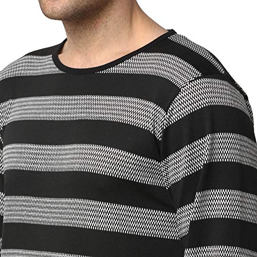 Image of Mack Jonney Men Cotton Blend Relaxed Night Suit Co-Ord Set with Round Neck Full Sleeve T-Shirt and Track Pant-Vj-Mns-Ttp-Group27