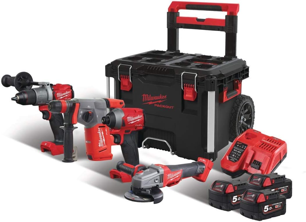 Milwaukee 4933471149 Set Of 4 Fuel 18 V + Out Trolley M18 Fpp4b-503P