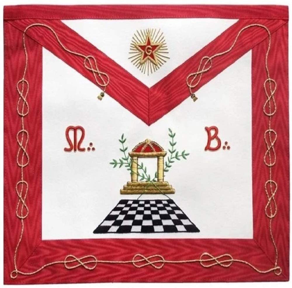 Regalia Lodge Masonic Scottish Rite Apron - AASR - Master Mason - Checkered Floor (Lambskin)