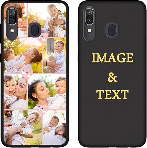 Funda de teléfono personalizada para Samsung Galaxy A20 de 6.4 pulgadas, imágenes de fotos con collage personalizado, funda anticaída, funda suave