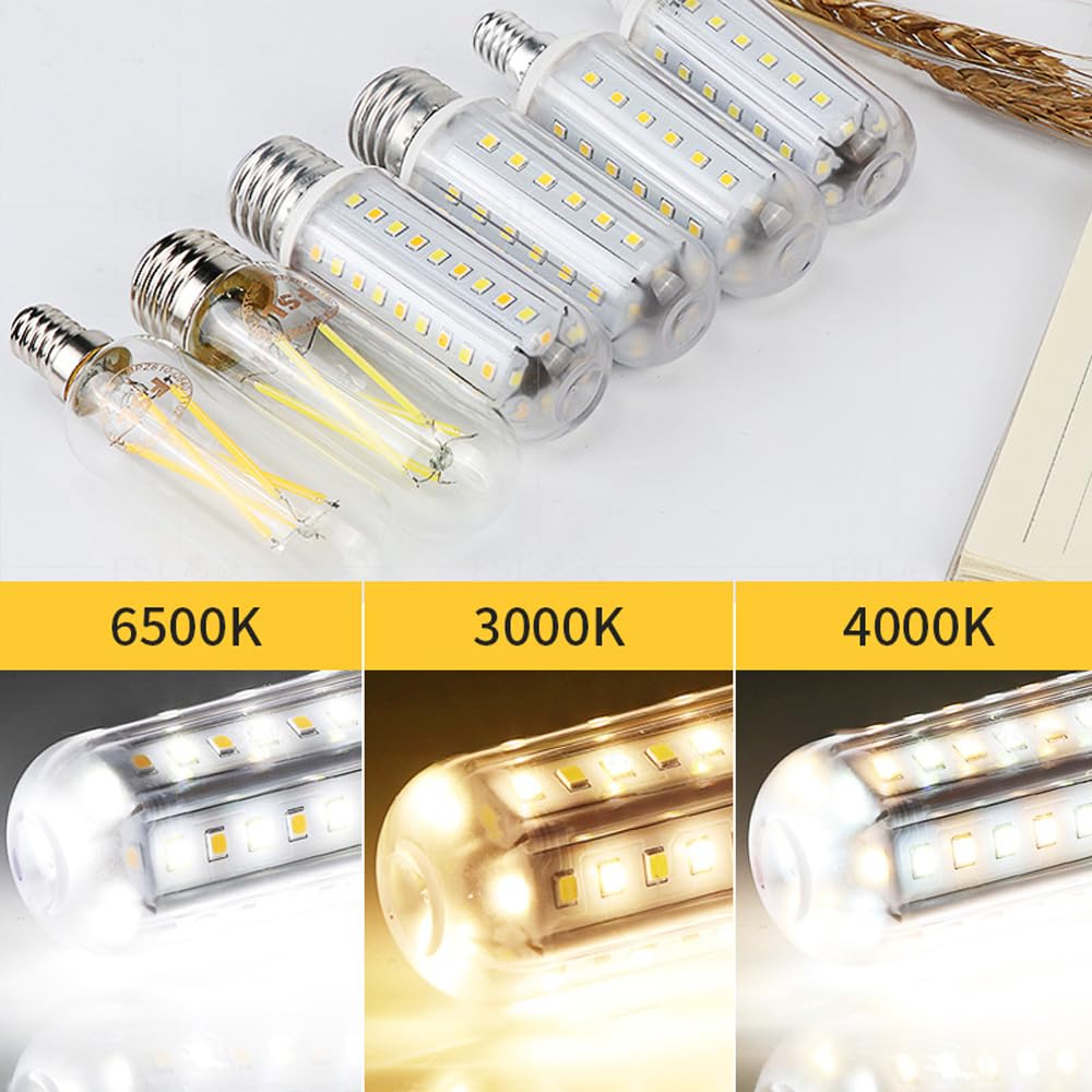Paquete de 2/10 Bombillas Led E14/E27 de 9 W, Cálido, 3000 K, E27, Ahorro de Energía, Tres Colores, Bombillas de Maíz, 900 Lm, E27, Bombillas Led de Maíz para Iluminación Del Hogar/Yellow Li