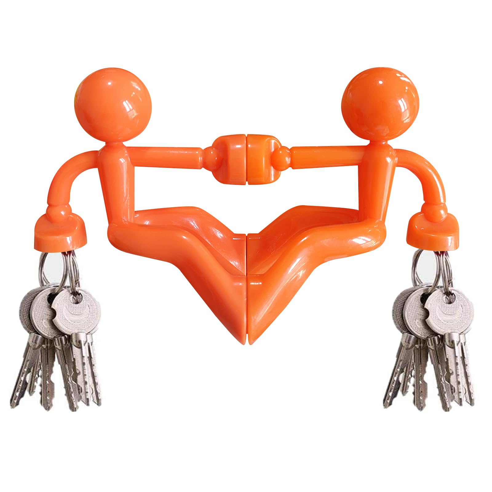 Morn Light 2 stuks sterke magnetische sleutelhouder, leuke manvormige sleutelhaken met neodymium magneet voor koelkast, vriezer en metalen oppervlakken, nieuwigheid thuis organizer cadeau ideeën (2