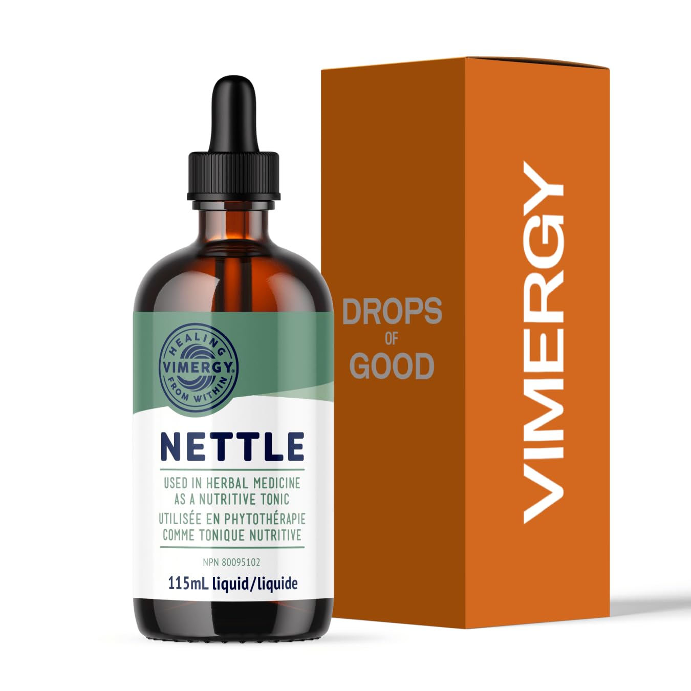 Vimergy Nettle – Superfood for Healthy Cellular Response* – Promotes Bone Health* – USDA Certified Organic, Vegan, Gluten-Free – 115 mL (57 Servings)