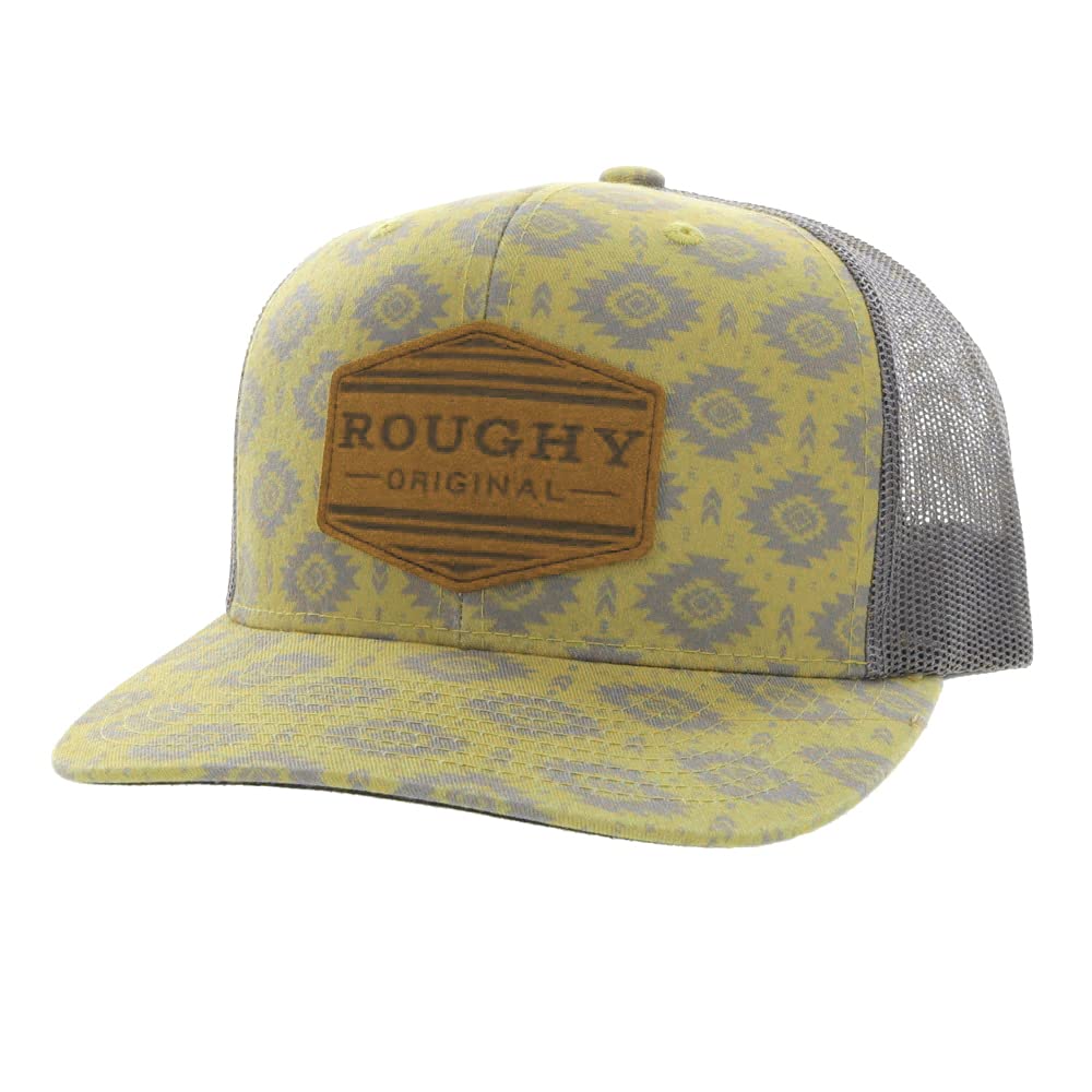 HOOEY Men’s Roughy Adjustable Snapback Hat (Yellow/Grey)