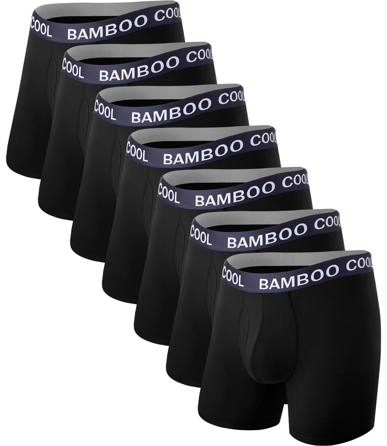 Men's Underwear Boxer Briefs Fly with Built-in 3D Pouch Comfortable Cool Bamboo Viscose Underwear for Men 4 Pack-image-15