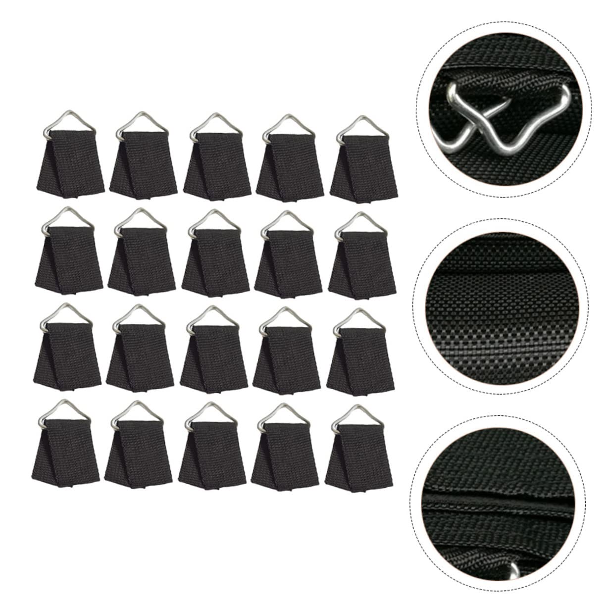 ifundom 30Sets Trampoline Triangle Ring Buckles Sturdy Replacement Parts for Trampolines Heavy Duty DIY Accessories for Bags and Luggage and