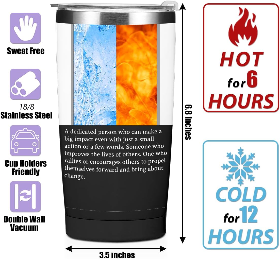 Difference Maker Gift Tumbler Thank You Gifts Water Bottle Employee Appreciation Gifts Travel Coffee Mug Stainless Steel Vacuum Insulated Thermal Cup for Teacher Supervisor Leader Birthday Christmas - Image 2