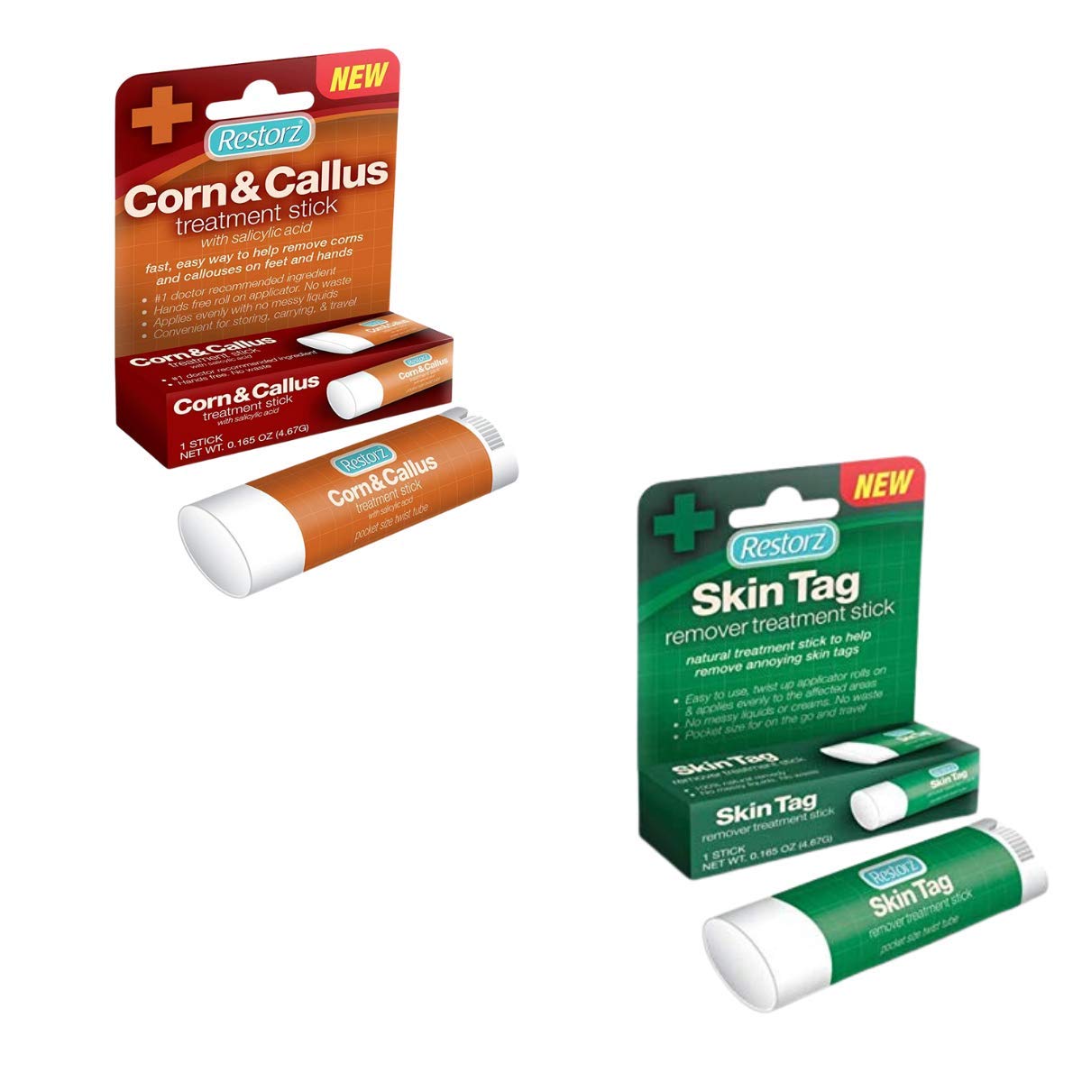 Buy Restorz Corn and Callus Remover with Salicylic and Skin Tag with