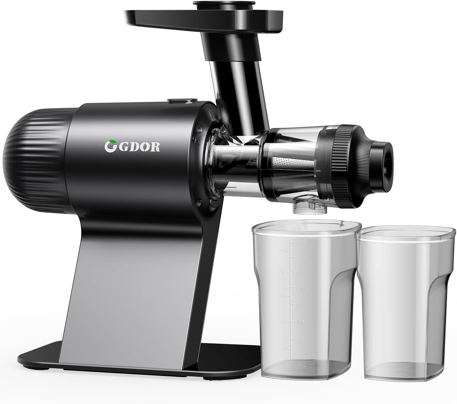 GDOR Cold Press Juicer Machines Vegetable and Fruit, Powerful Masticating Slow Juicer with Reverse Function, Countertop, Electric, Dishwasher Safe, Low Noise