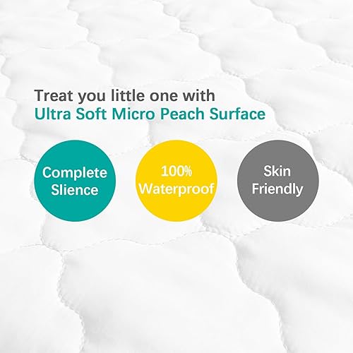 Miniatura 3 de Protector de colchón de moisés, se adapta a moisés UPPAbaby de 14 x 30 pulgadas y cuna de bebé Snoo Smart Sleeper, ultra suave y agradable al tacto,