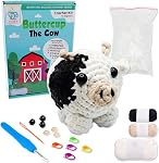 Kit de Crochet pour les débutants – DIY Kit d'artisanat pour les adultes , Nugget le Chicken Amigurumi Kit animal farci avec fil, Crochets, Yeux, Tutoriels , Cadeau pour les femmes & Hommes