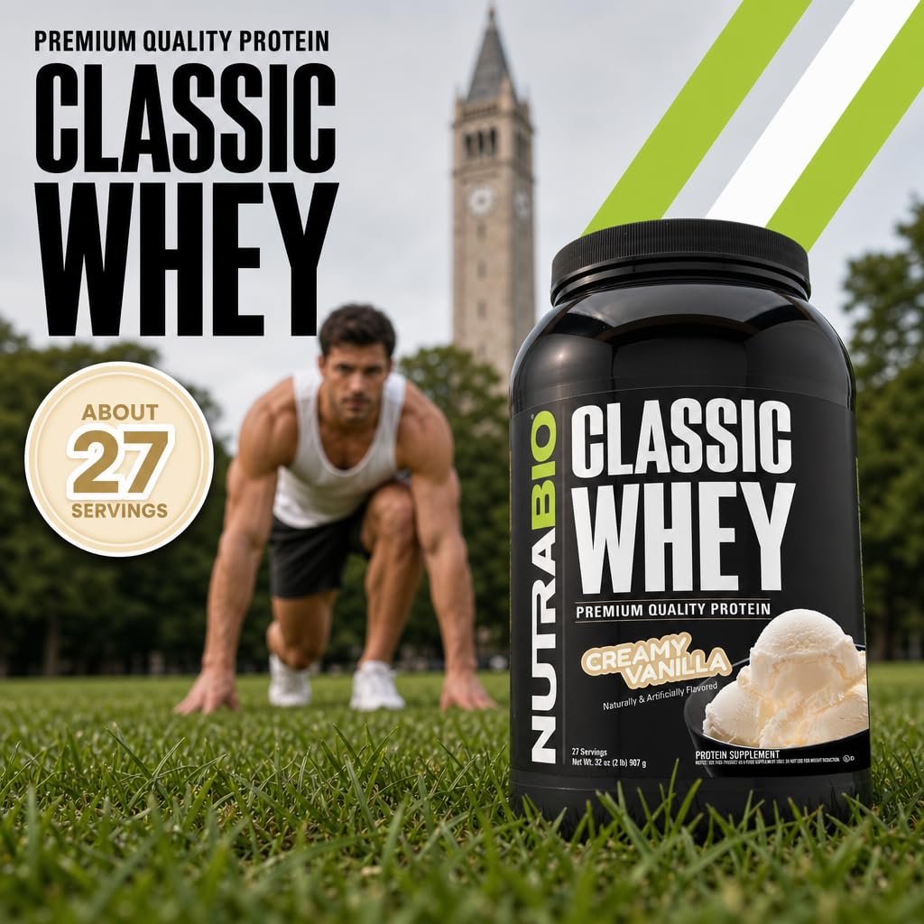 NutraBio Classic Whey Protein Powder- 25G of Protein Per Scoop - Full-Spectrum Amino Acid Profile - No Fillers, Artificial Colors, Preservatives - Low Glycemic Index - Creamy Vanilla, 2 Pounds — Amazon image 4