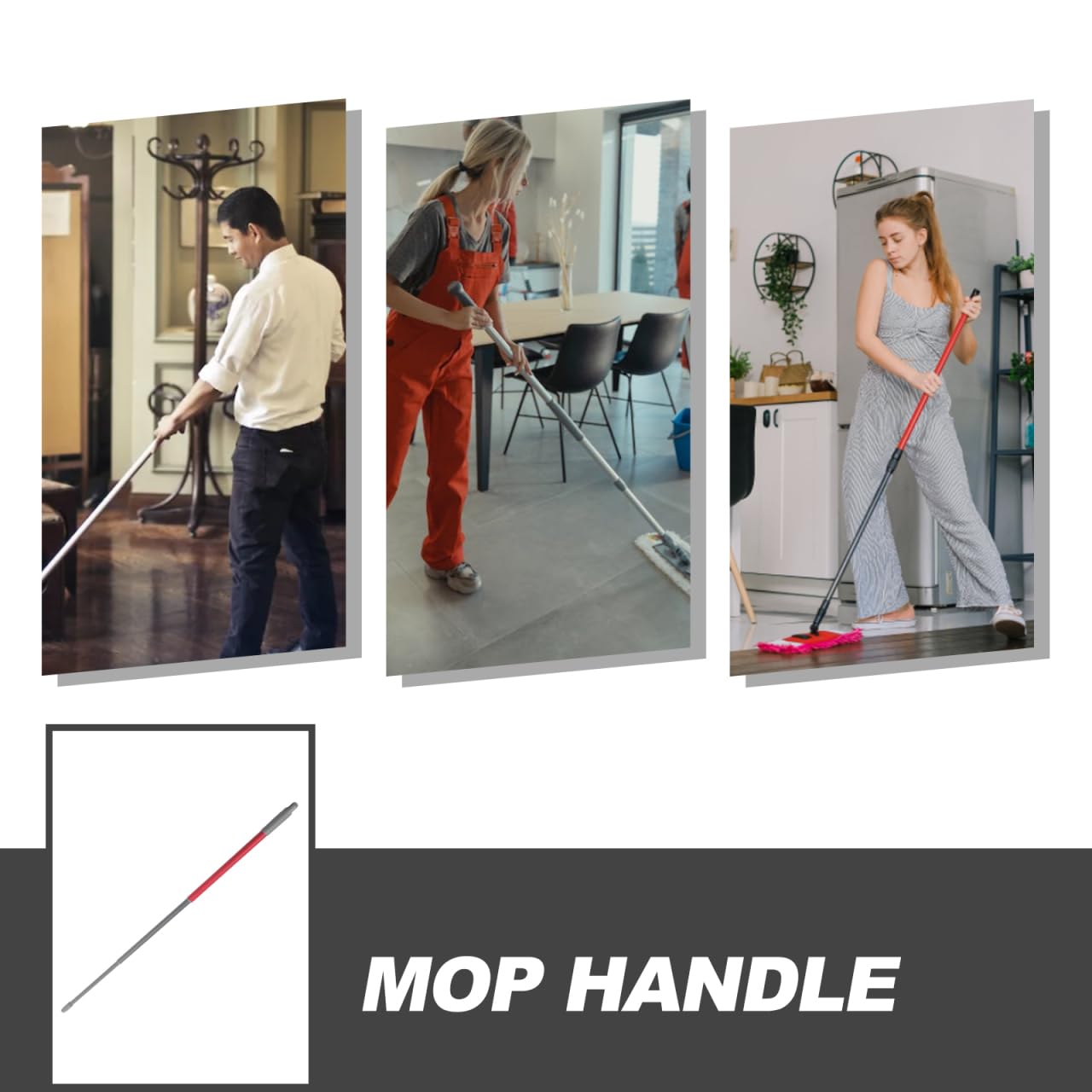 Ersatz-Moppstange Aus Metall Verstellbar Moppstiel Kompatibel Mit Vileda Bodenwischer FüR Effektive Reinigung Und Badezimmer Wischmopp Mit Ergonomischem Griff 47.64 Zoll
