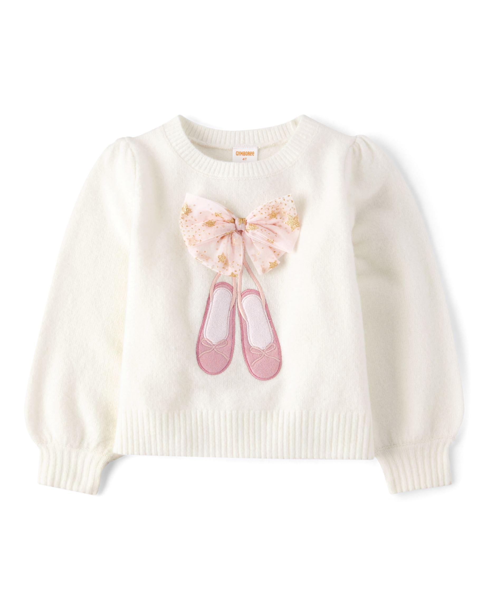 Gymboree Boys' and Toddler Long Sleeve Embroidered Crew Neck Pullover Sweater