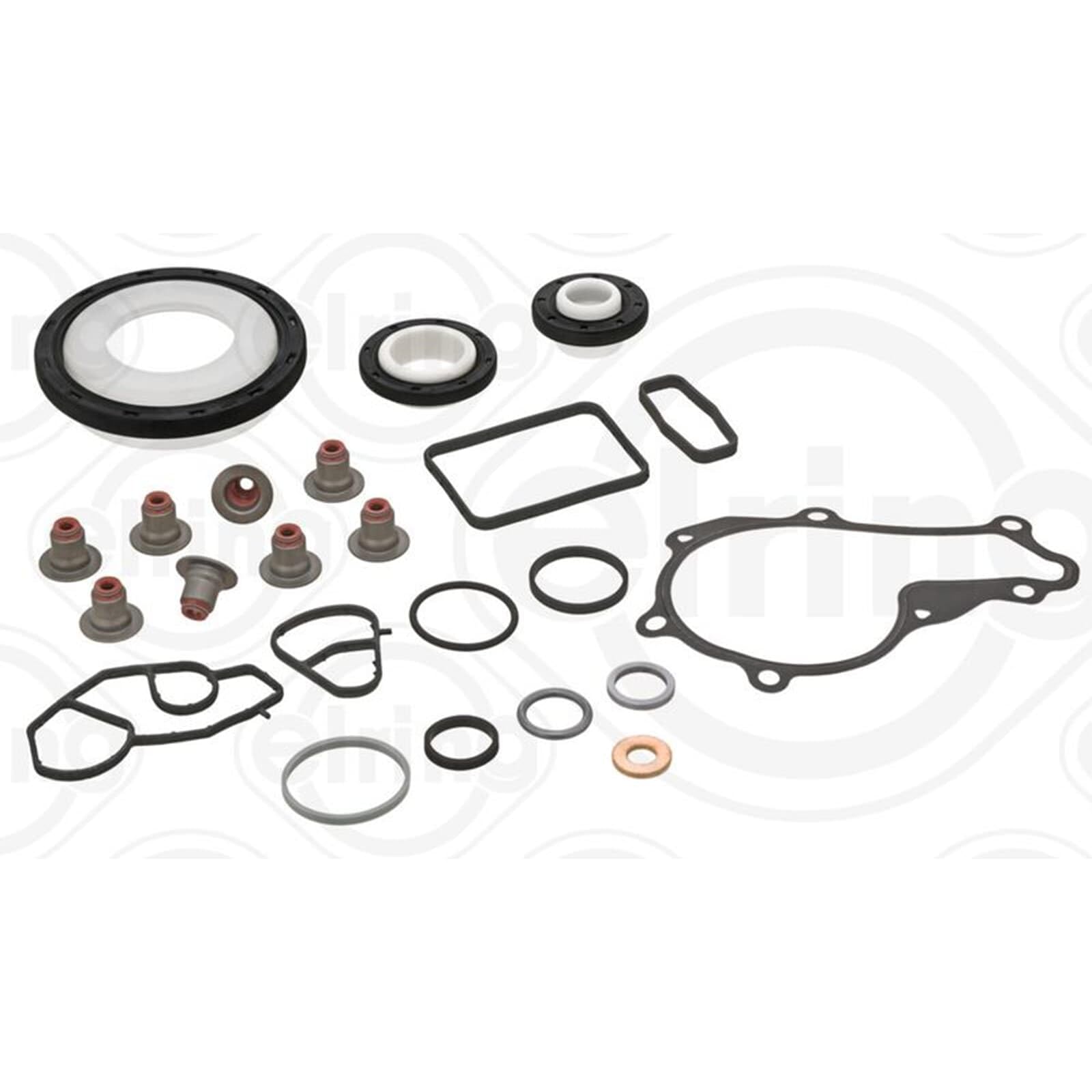 ELRING 726.090 Kit guarnizioni motore con guarnizione tenuta stelo valvola con paraolio-albero a gomiti senza guarnizione testata senza guarnizione cappa testa del cilindro senza guarnizione(i) | Compatibile con: CITROËN C1, C2, C2 ENTERPRISE, C3 I, C3 II