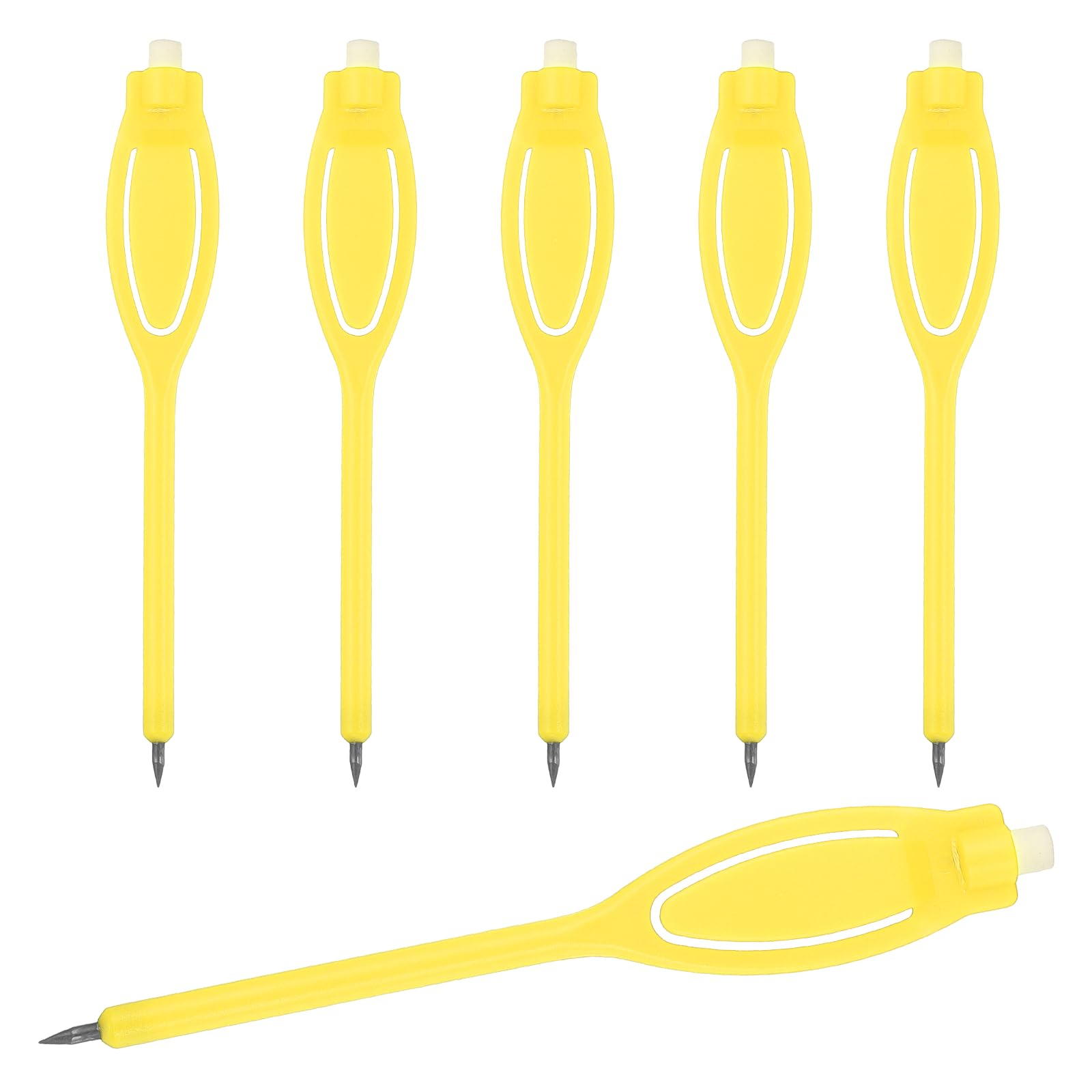 PATIKIL 2H Pencils, 6 Pack Golf Scoring Pencils with Eraser Plastic Bulk for Sport Games Meeting Office, Yellow